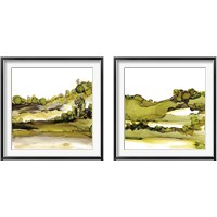 Framed 'Greenscape  2 Piece Framed Art Print Set' border=