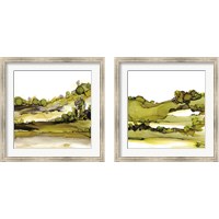 Framed 'Greenscape  2 Piece Framed Art Print Set' border=