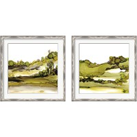 Framed 'Greenscape  2 Piece Framed Art Print Set' border=