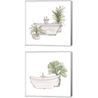 Framed 'Neutral Tub 2 Piece Canvas Print Set' border=