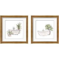 Framed 'Neutral Tub 2 Piece Framed Art Print Set' border=