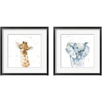 Framed 'Baby Animals 2 Piece Framed Art Print Set' border=