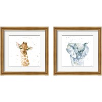 Framed 'Baby Animals 2 Piece Framed Art Print Set' border=