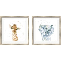 Framed 'Baby Animals 2 Piece Framed Art Print Set' border=