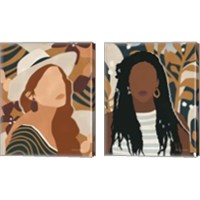 Framed Modern Woman 2 Piece Canvas Print Set