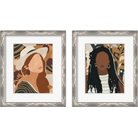 Framed 'Modern Woman 2 Piece Framed Art Print Set' border=