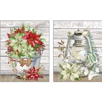 Framed 'Christmas Love 2 Piece Art Print Set' border=