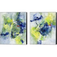 Framed 'Springtime Abstract 2 Piece Canvas Print Set' border=