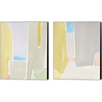 Framed 'Pastels to the Sea 2 Piece Canvas Print Set' border=