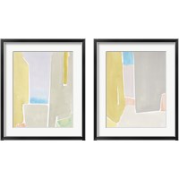 Framed 'Pastels to the Sea 2 Piece Framed Art Print Set' border=