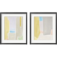 Framed 'Pastels to the Sea 2 Piece Framed Art Print Set' border=