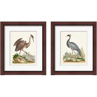 Framed Antique Heron & Cranes 2 Piece Framed Art Print Set