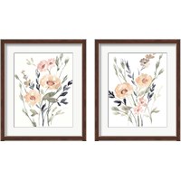 Framed Peach & Paynes Bouquet 2 Piece Framed Art Print Set