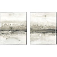 Framed 'Grey on the Horizon 2 Piece Canvas Print Set' border=