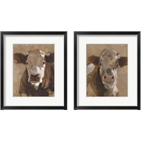 Framed 'East End Cattle 2 Piece Framed Art Print Set' border=