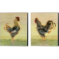 Framed Sunlit Rooster 2 Piece Canvas Print Set