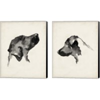 Framed Puppy Profile 2 Piece Canvas Print Set