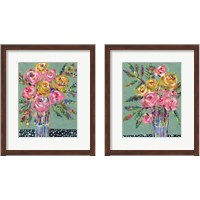 Framed 'Bright Colored Bouquet 2 Piece Framed Art Print Set' border=