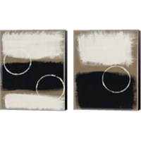 Framed 'Neutral Rings 2 Piece Canvas Print Set' border=