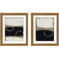 Framed 'Neutral Rings 2 Piece Framed Art Print Set' border=