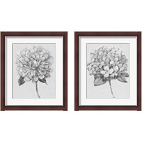 Framed Silvertone Floral 2 Piece Framed Art Print Set