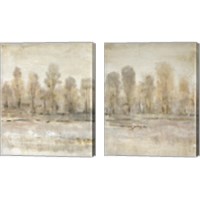 Framed 'Peaceful Forest 2 Piece Canvas Print Set' border=