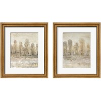 Framed 'Peaceful Forest 2 Piece Framed Art Print Set' border=