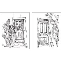 Framed Cactus Door 2 Piece Art Print Set