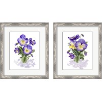 Framed 'Viola Pansies 2 Piece Framed Art Print Set' border=