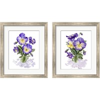 Framed 'Viola Pansies 2 Piece Framed Art Print Set' border=