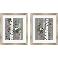 Framed 'Birch Birds 2 Piece Framed Art Print Set' border=