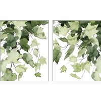 Framed 'Emerald Vines 2 Piece Art Print Set' border=