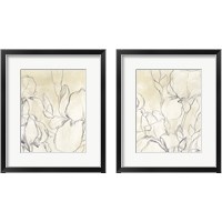 Framed 'Iris Garden Sketch 2 Piece Framed Art Print Set' border=