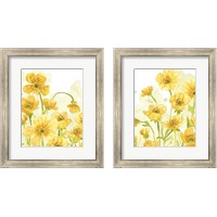 Framed 'Sunshine Meadow 2 Piece Framed Art Print Set' border=