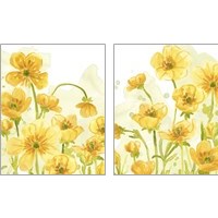 Framed 'Sunshine Meadow 2 Piece Art Print Set' border=