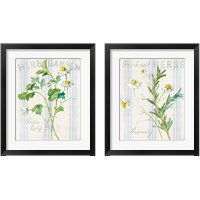 Framed 'Floursack Herbs 2 Piece Framed Art Print Set' border=