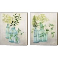 Framed 'Woodland Greenery 2 Piece Canvas Print Set' border=