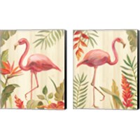 Framed 'Tropical Garden 2 Piece Canvas Print Set' border=