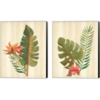 Framed 'Tropical Garden 2 Piece Canvas Print Set' border=