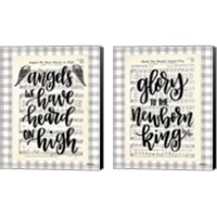 Framed 'Angels We Have Heard 2 Piece Canvas Print Set' border=