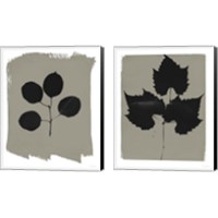 Framed 'Nature by the Lake Leaves 2 Piece Canvas Print Set' border=