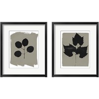 Framed 'Nature by the Lake Leaves 2 Piece Framed Art Print Set' border=