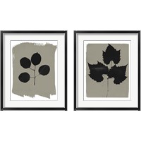 Framed 'Nature by the Lake Leaves 2 Piece Framed Art Print Set' border=