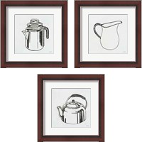 Framed Retro Coffee Pot 3 Piece Framed Art Print Set