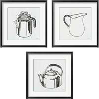 Framed Retro Coffee Pot 3 Piece Framed Art Print Set