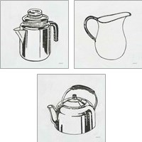 Framed Retro Coffee Pot 3 Piece Art Print Set