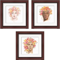 Framed 'International Woman 3 Piece Framed Art Print Set' border=