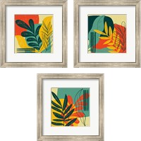 Framed Mid Century Modern  3 Piece Framed Art Print Set