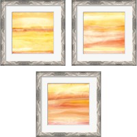 Framed 'Golden Sands 3 Piece Framed Art Print Set' border=