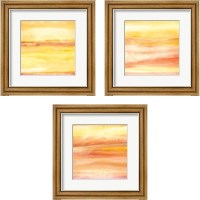 Framed 'Golden Sands 3 Piece Framed Art Print Set' border=